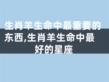 生肖羊生命中最重要的东西,生肖羊生命中最好的星座