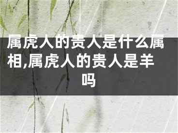 属虎人的贵人是什么属相,属虎人的贵人是羊吗