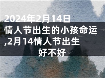 2024年2月14日情人节出生的小孩命运,2月14情人节出生好不好