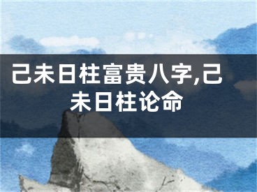 己未日柱富贵八字,己未日柱论命