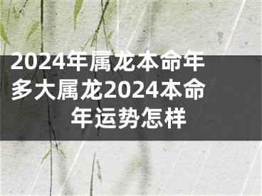 2024年属龙本命年多大属龙2024本命年运势怎样