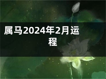 属马2024年2月运程