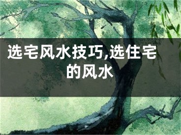 选宅风水技巧,选住宅的风水
