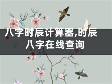 八字时辰计算器,时辰八字在线查询
