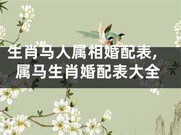 生肖马人属相婚配表,属马生肖婚配表大全