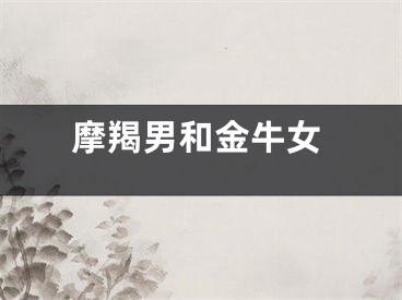 摩羯男和金牛女