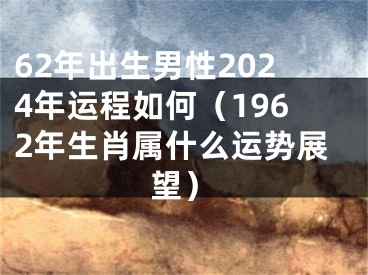 62年出生男性2024年运程如何（1962年生肖属什么运势展望）