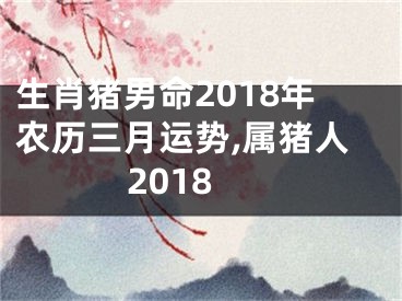 生肖猪男命2018年农历三月运势,属猪人2018