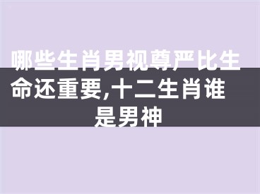 哪些生肖男视尊严比生命还重要,十二生肖谁是男神