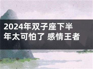 2024年双子座下半年太可怕了 感情王者