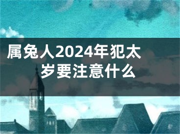 属兔人2024年犯太岁要注意什么