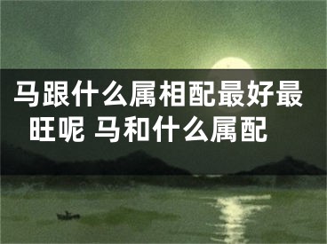马跟什么属相配最好最旺呢 马和什么属配