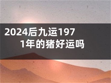 2024后九运1971年的猪好运吗