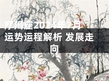 摩羯座2024年7月运势运程解析 发展走向