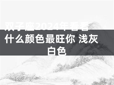 双子座2024年看看什么颜色最旺你 浅灰白色