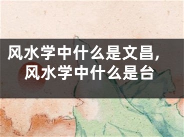风水学中什么是文昌,风水学中什么是台