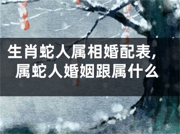 生肖蛇人属相婚配表,属蛇人婚姻跟属什么