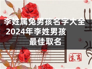 李姓属兔男孩名字大全 2024年李姓男孩最佳取名
