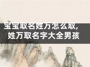 宝宝取名姓万怎么取,姓万取名字大全男孩