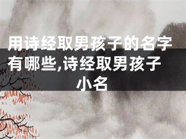 用诗经取男孩子的名字有哪些,诗经取男孩子小名