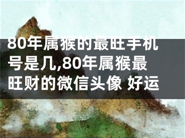 80年属猴的最旺手机号是几,80年属猴最旺财的微信头像 好运
