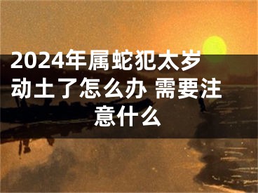 2024年属蛇犯太岁动土了怎么办 需要注意什么