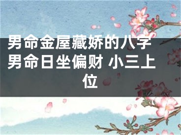 男命金屋藏娇的八字 男命日坐偏财 小三上位