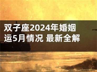 双子座2024年婚姻运5月情况 最新全解