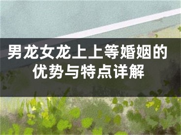 男龙女龙上上等婚姻的优势与特点详解