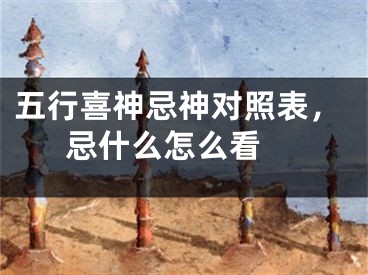 五行喜神忌神对照表，忌什么怎么看 