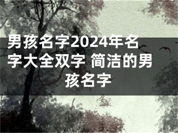 男孩名字2024年名字大全双字 简洁的男孩名字