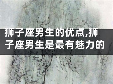 狮子座男生的优点,狮子座男生是最有魅力的