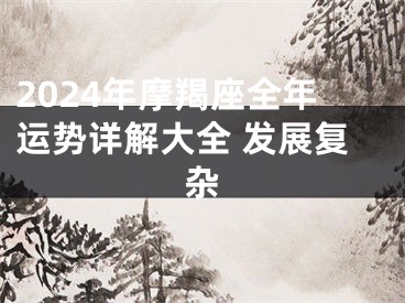 2024年摩羯座全年运势详解大全 发展复杂