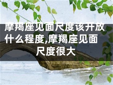 摩羯座见面尺度该开放什么程度,摩羯座见面尺度很大