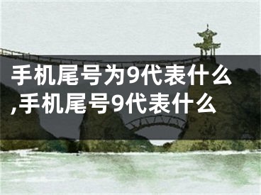 手机尾号为9代表什么,手机尾号9代表什么