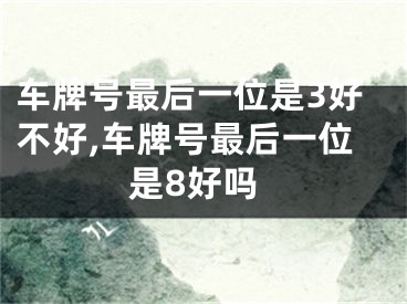 车牌号最后一位是3好不好,车牌号最后一位是8好吗