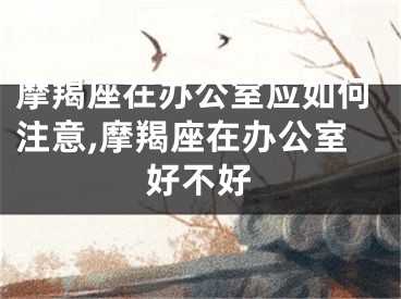 摩羯座在办公室应如何注意,摩羯座在办公室好不好