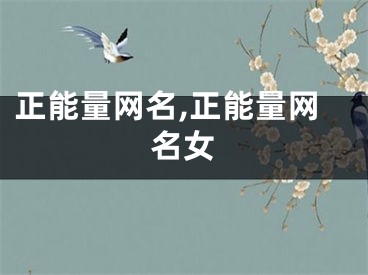 正能量网名,正能量网名女