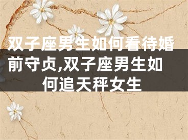 双子座男生如何看待婚前守贞,双子座男生如何追天秤女生