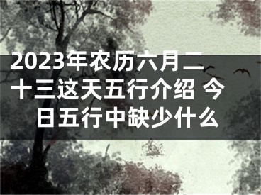 2023年农历六月二十三这天五行介绍 今日五行中缺少什么
