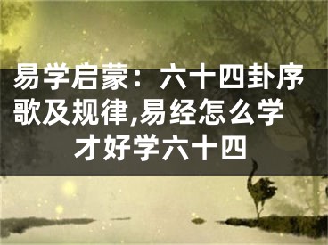 易学启蒙：六十四卦序歌及规律,易经怎么学才好学六十四