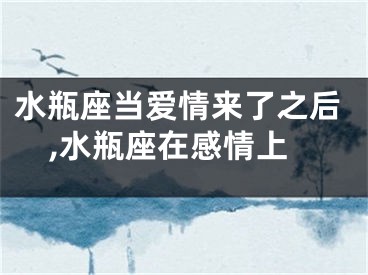 水瓶座当爱情来了之后,水瓶座在感情上