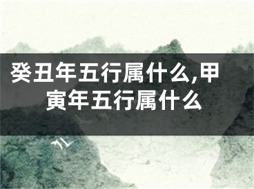 癸丑年五行属什么,甲寅年五行属什么