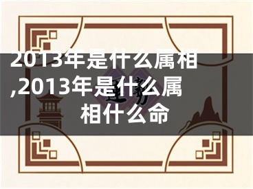 2013年是什么属相,2013年是什么属相什么命