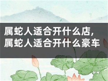 属蛇人适合开什么店,属蛇人适合开什么豪车