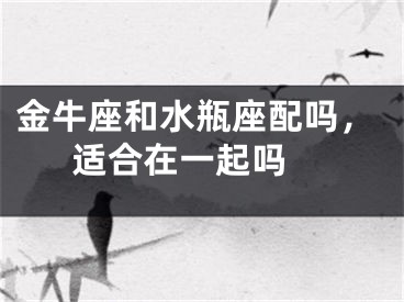 金牛座和水瓶座配吗，适合在一起吗 
