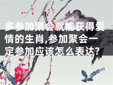 多参加聚会就能获得爱情的生肖,参加聚会一定参加应该怎么表达?