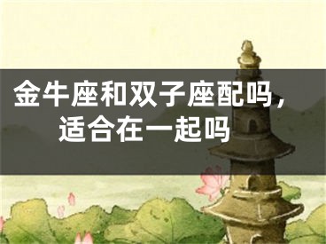 金牛座和双子座配吗，适合在一起吗 