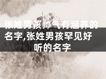 张姓男孩帅气有涵养的名字,张姓男孩罕见好听的名字