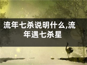 流年七杀说明什么,流年遇七杀星